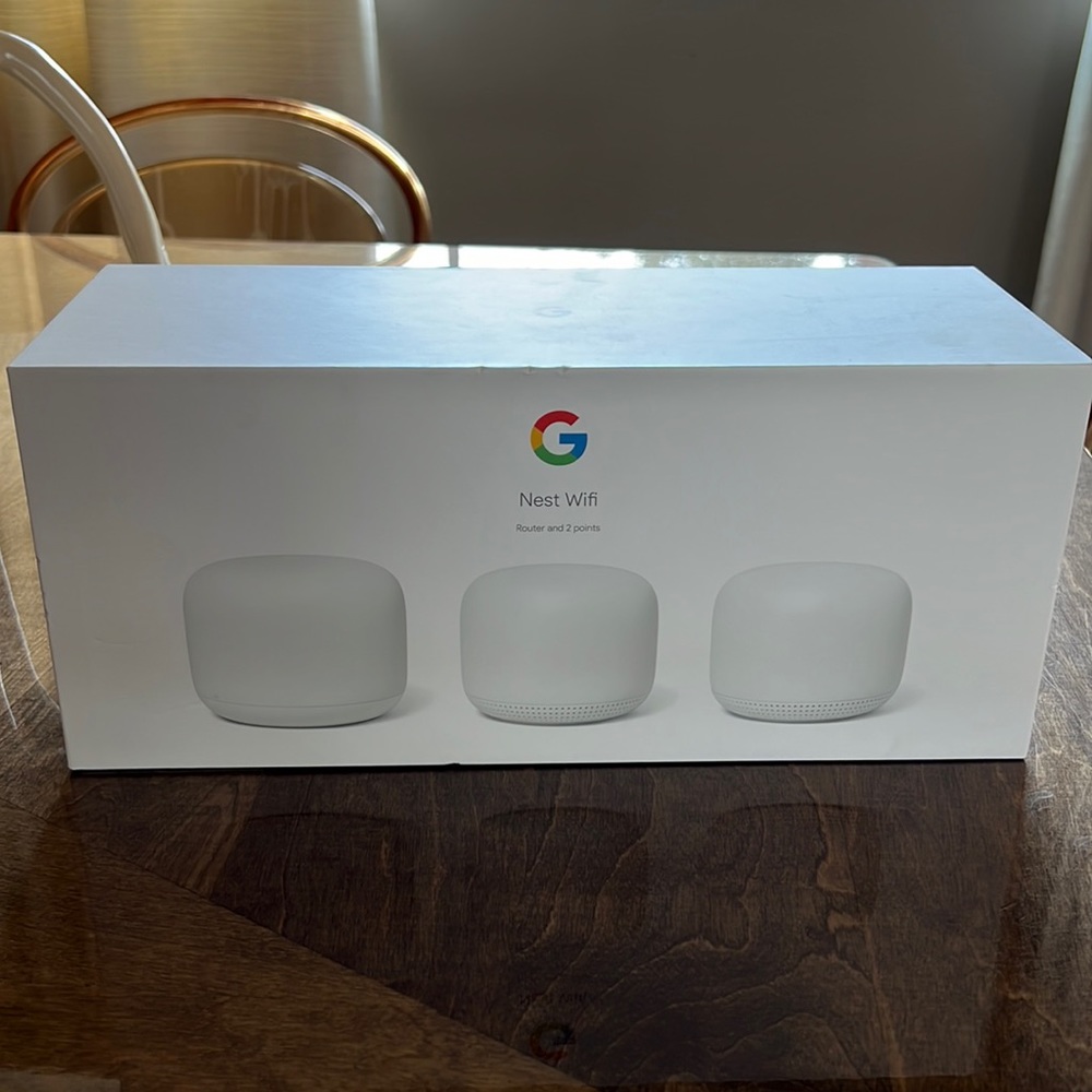 Google Nest wifi router and 2 points